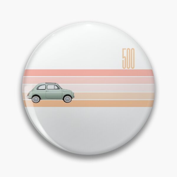 Item preview, Fiat 500 pink rainbow retro sunset design designed and sold by MiloHarris.