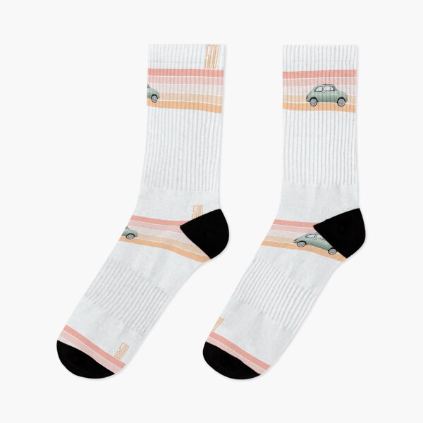 Item preview, Fiat 500 pink rainbow retro sunset design designed and sold by MiloHarris.