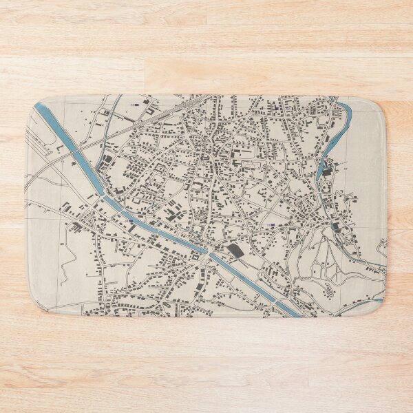 Item preview, Old Dornbirn Austria Map (1955) Vintage Vorarlberg City & Street Atlas designed and sold by BravuraMedia.