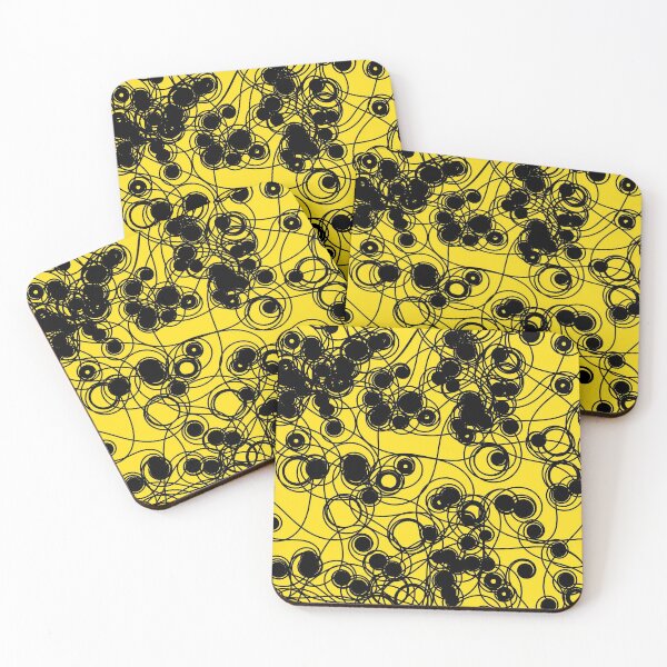 Item preview, Spiral chaotic design - black and yellow designed and sold by rahilvalani.
