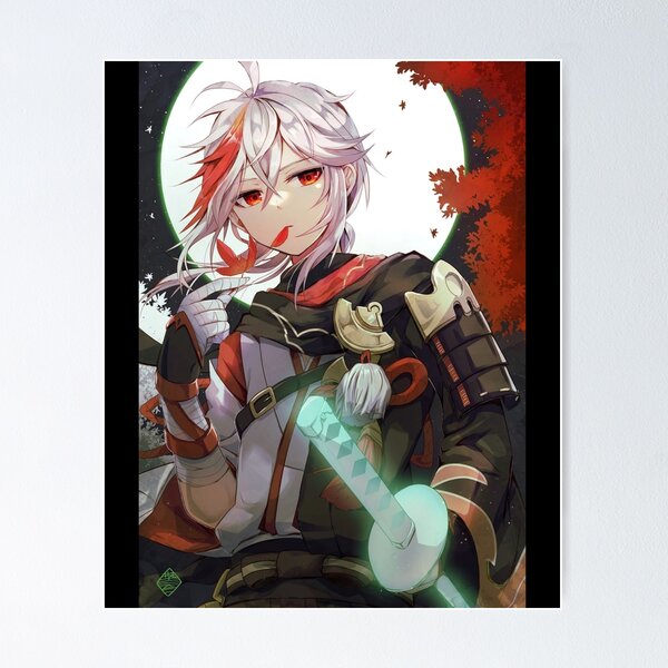 Item preview, Moon and Kazuha Metal Print designed and sold by malaniaa.