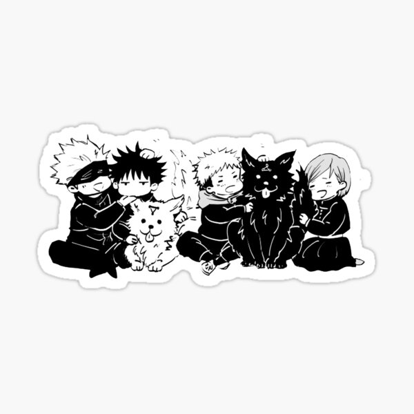 Jujutsu Kaisen Friends, Satoru, Yuji, Nobara, Megumi, Gojo Chibi, JJK Chibi Sticker