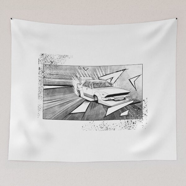 Item preview, Drift 8 - drifting comic car art designed and sold by Yeomans Cartoons.