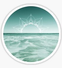 Sunrise in Aqua Sticker
