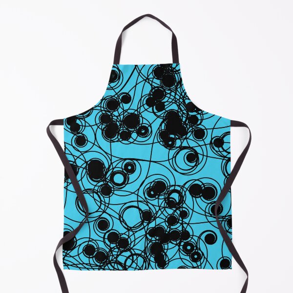 Item preview, Spiral chaotic design - black and cyan designed and sold by rahilvalani.