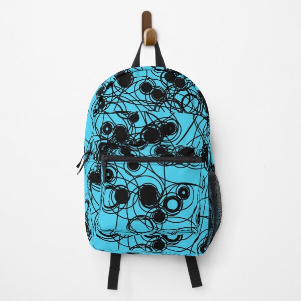 Item preview, Spiral chaotic design - black and cyan designed and sold by rahilvalani.