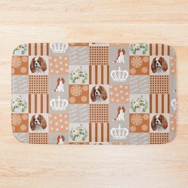 Item preview, Cavalier King Charles spaniel patchwork designed and sold by PawsoMania.