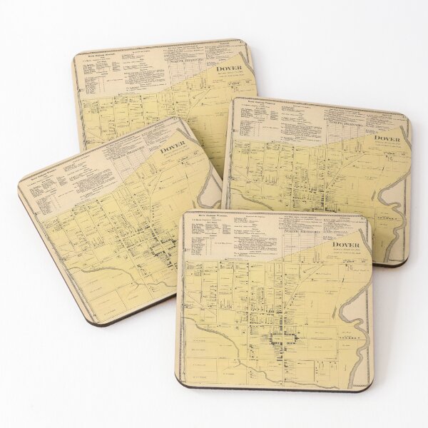 Item preview, Old Dover DE Map (1868) Vintage Delaware State Capital City Atlas designed and sold by BravuraMedia.