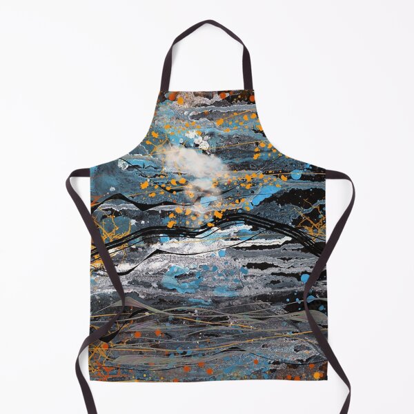Item preview, Abstract painting with elements of warm and cold colors. water volcano. designed and sold by Elnica.