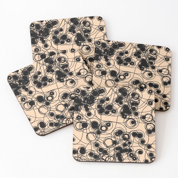 Item preview, Spiral chaotic design - black and apricot designed and sold by rahilvalani.