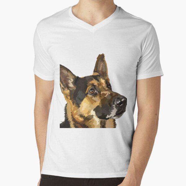 German Shepherd Euro Oval T-Shirt Tee Shirt Free Sticker dog canine