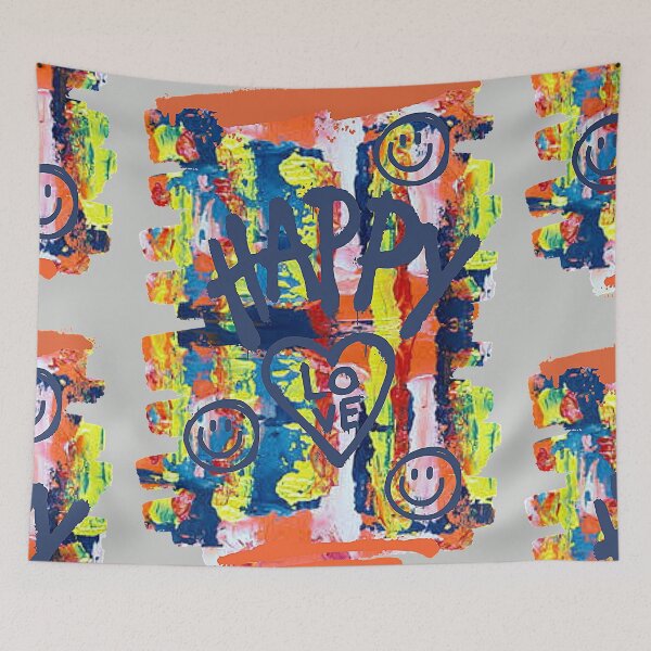 Item preview, Happy Playful Graffiti Design, graphic psychedelic abstract art, trippy graphic psychedelic arte abstracto designed and sold by Adri Barnard.