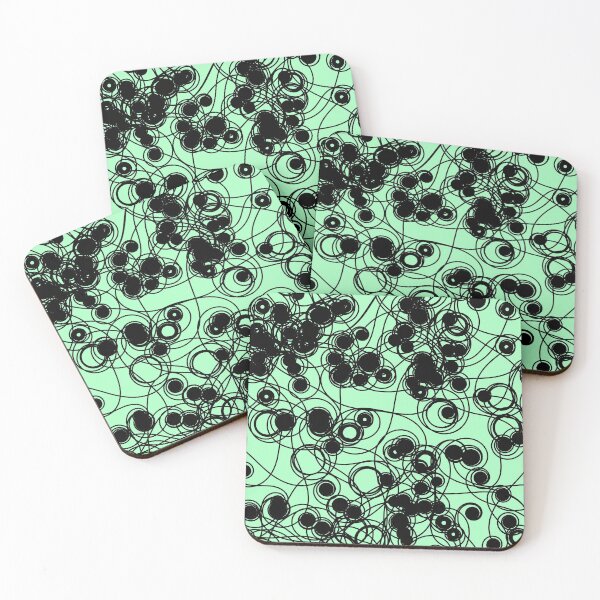 Item preview, Spiral chaotic design - black and mint designed and sold by rahilvalani.