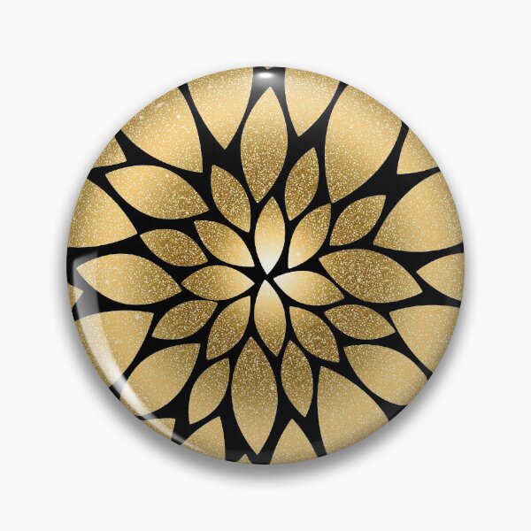 Item preview, Pretty Gold Glitter Flower Illustration  designed and sold by InovArtS.