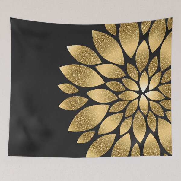 Item preview, Pretty Gold Glitter Flower Illustration  designed and sold by InovArtS.