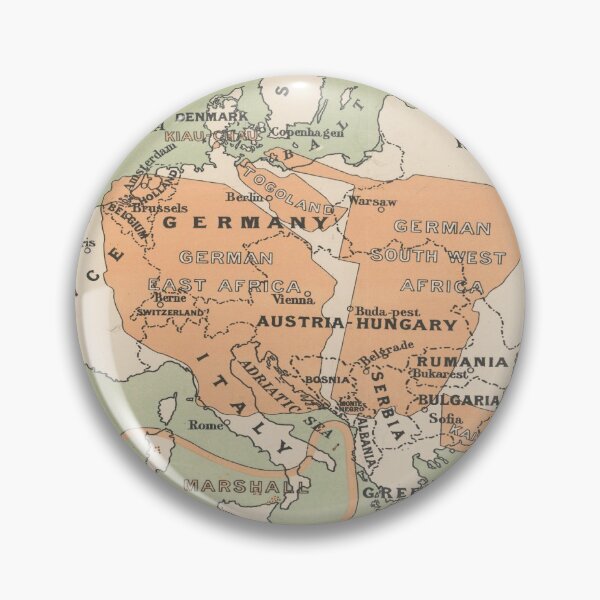 Item preview, Old WWI Downfall of Germany Map (1917) Vintage German Empire in Europe Atlas designed and sold by BravuraMedia.