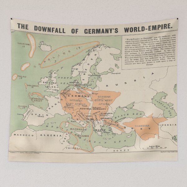 Item preview, Old WWI Downfall of Germany Map (1917) Vintage German Empire in Europe Atlas designed and sold by BravuraMedia.