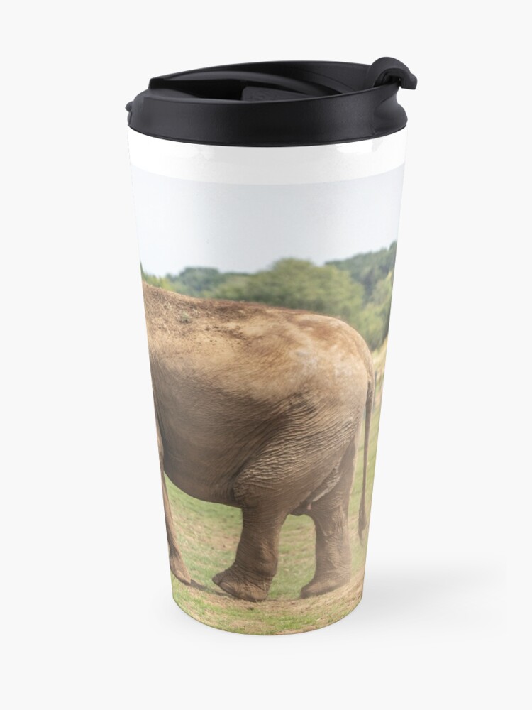 Alternate view of An Elephant Throwing Mud Travel Coffee Mug