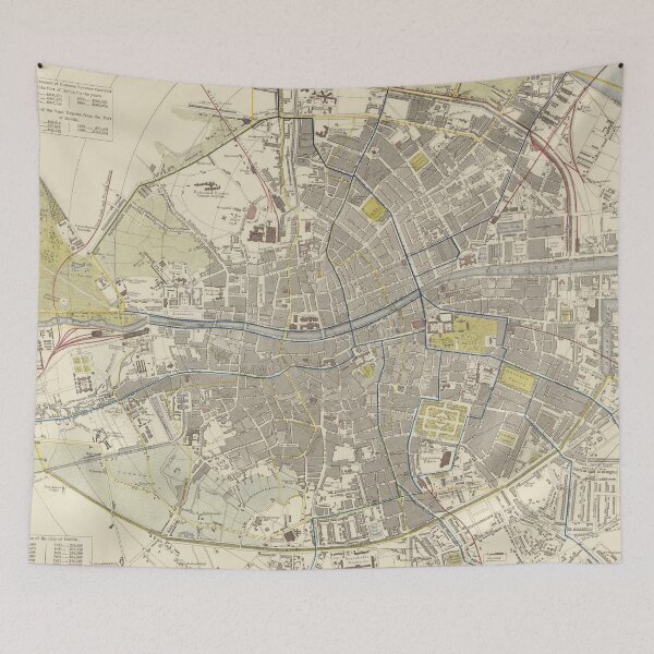 Item preview, Old Dublin Ireland Map (1883) Vintage Irish Capital City Atlas designed and sold by BravuraMedia.