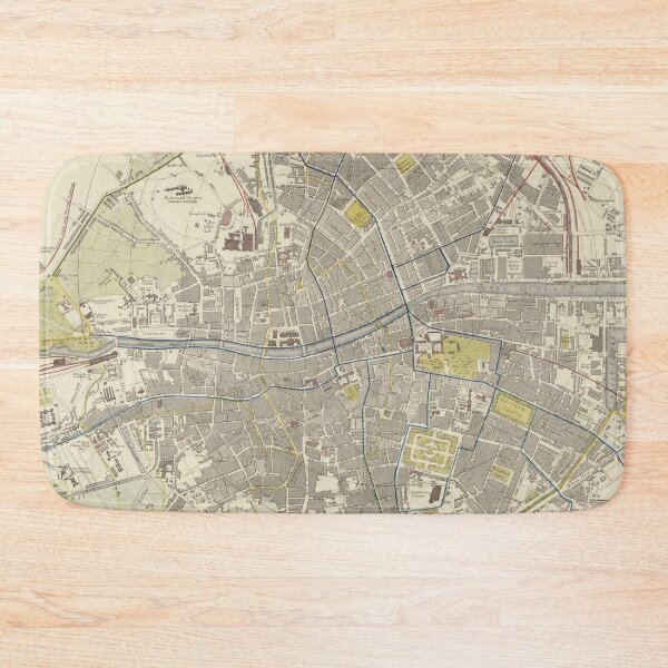 Item preview, Old Dublin Ireland Map (1883) Vintage Irish Capital City Atlas designed and sold by BravuraMedia.