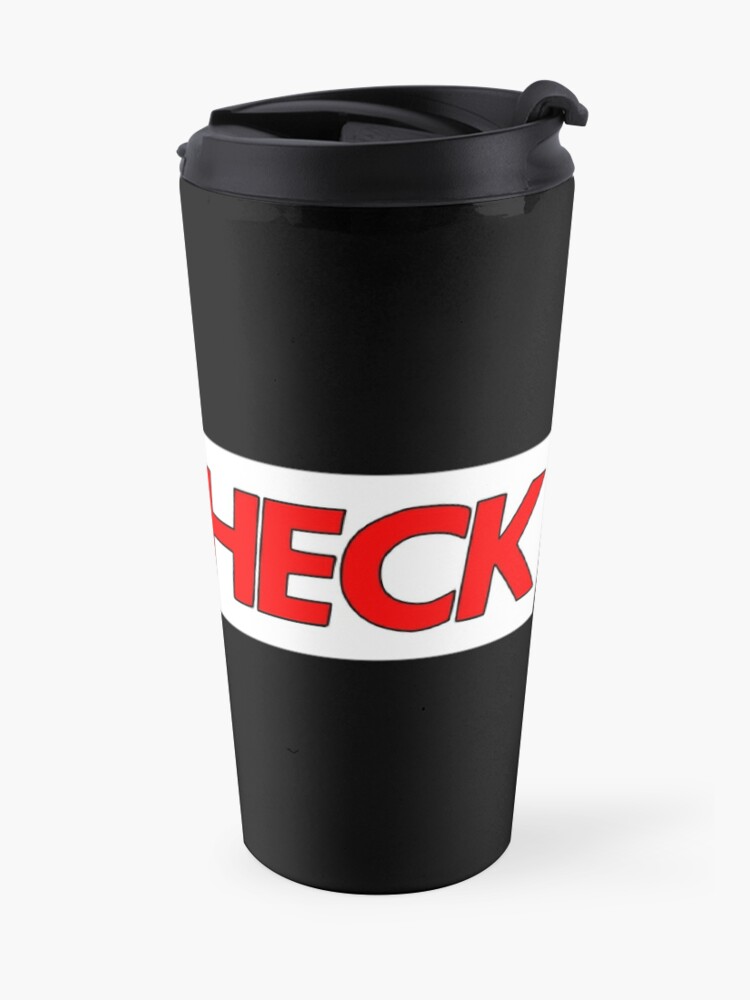 Alternate view of Mic Check Slogan - Black/Red Travel Coffee Mug