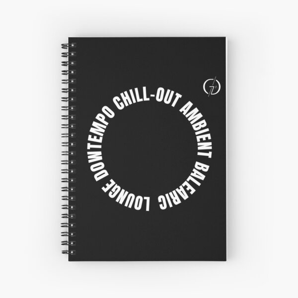 Balearic lounge downtempo chill-out ambient white Spiral Notebook