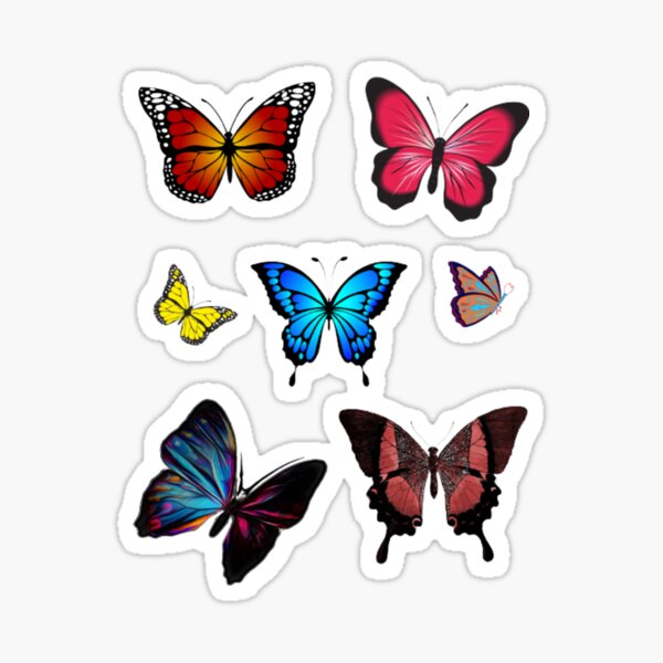 Easily distracted by butterfly Sticker