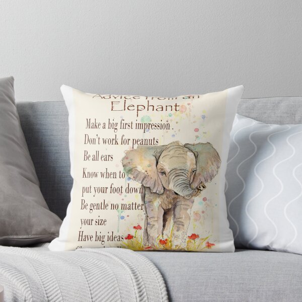 Vista previa del artículo con la obra «Un consejo de un elefante para ti», diseñado y vendido por LeHongTien.