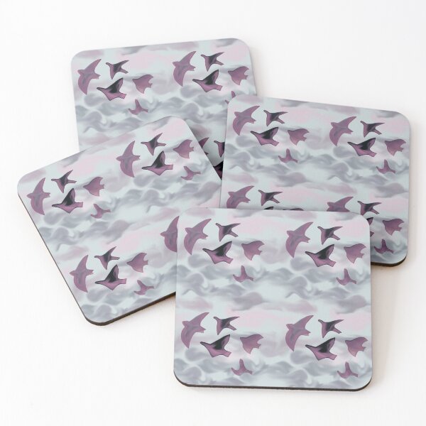 Item preview, Pink print, birds in the clouds. designed and sold by UVI-CA.