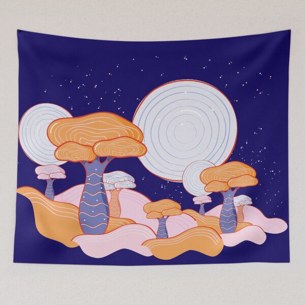 Item preview, Kawaii anime space trees | Orange designed and sold by Lena Morf.