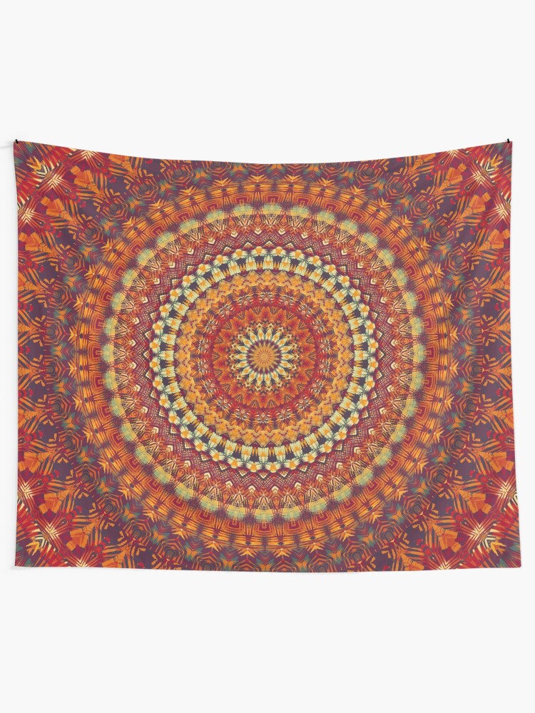 Alternate view of Mandala 70 Tapestry