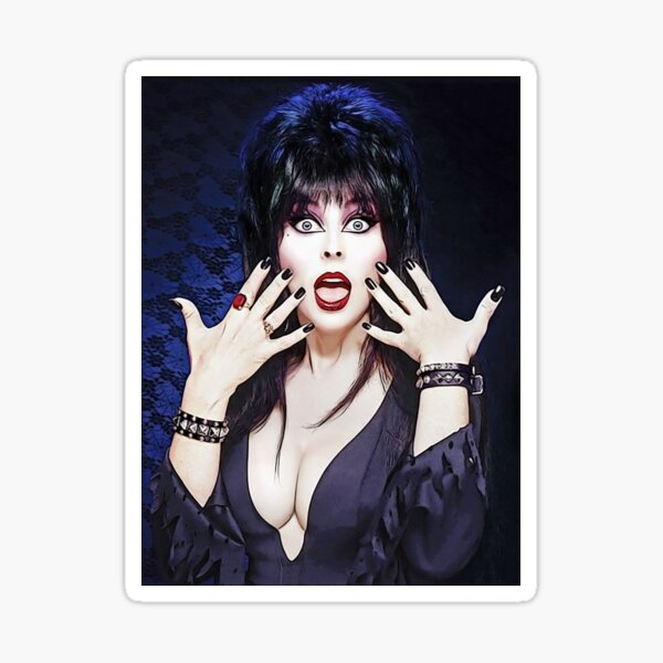 Elvira Mistress of the Dark Pop Art Illustration Sticker
