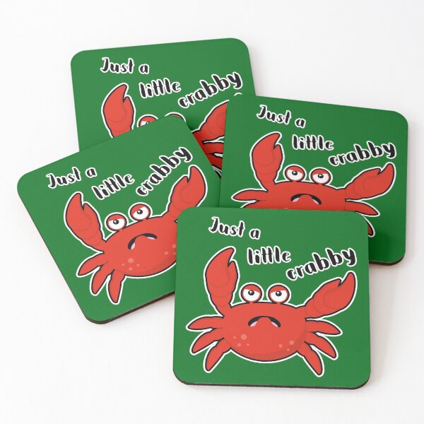 Item preview, Just A little Crabby: Cute Annoyed Crab designed and sold by Happy Puppy Print On Demand.