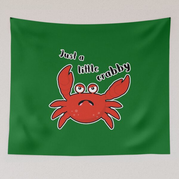 Item preview, Just A little Crabby: Cute Annoyed Crab designed and sold by Happy Puppy Print On Demand.