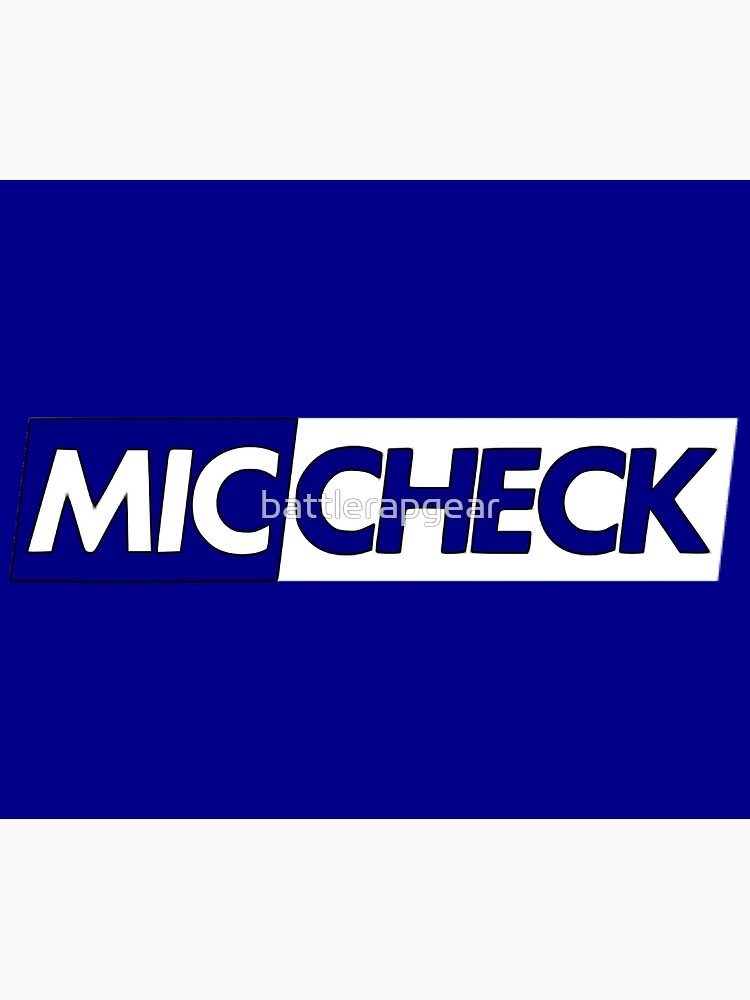 Mic Check Slogan - Royal Blue by battlerapgear
