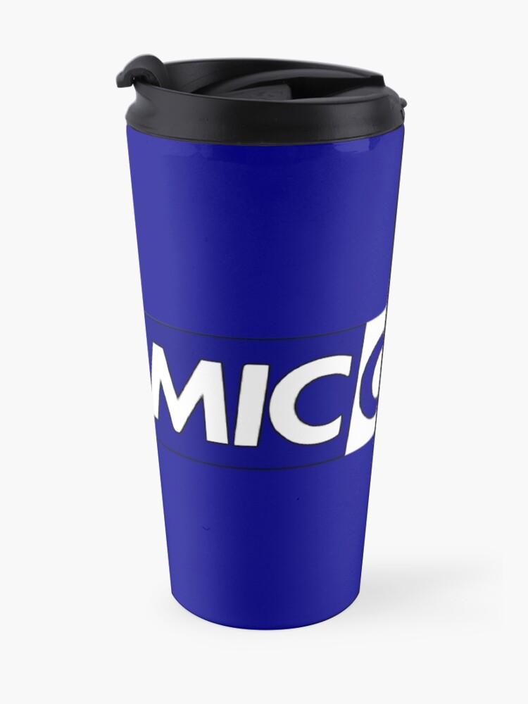 Alternate view of Mic Check Slogan - Royal Blue Travel Mug
