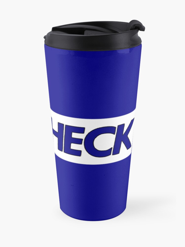 Alternate view of Mic Check Slogan - Royal Blue Travel Mug