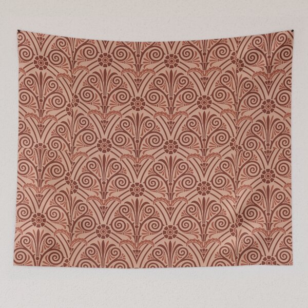 Item preview, Beautiful Greek Ornaments Peach Color Pattern, henna pattern, vintage pattern designed and sold by iampositive.
