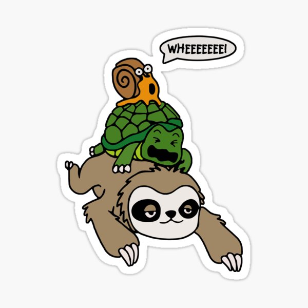 Item preview, Lazy Squad Sloth Tortoise Snail designed and sold by clifton792718.