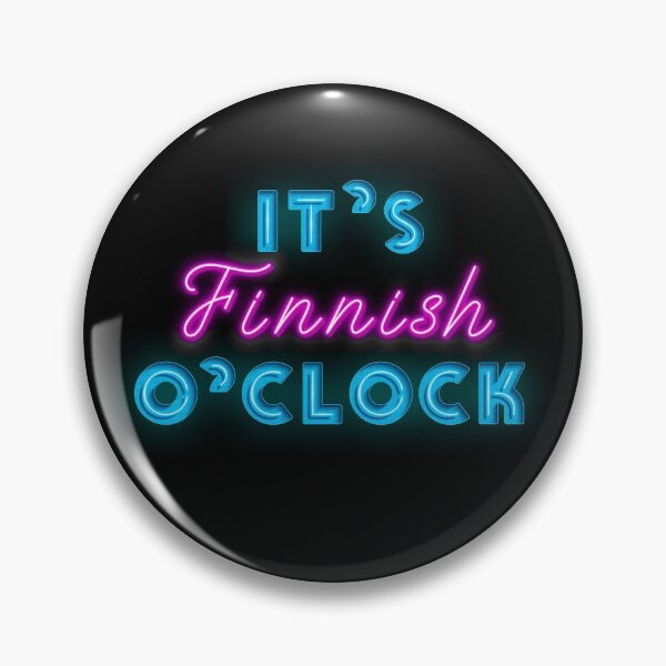 Item preview, It is Finnish O`clock Cool Neon Sign For Finland Fan designed and sold by Urosek.