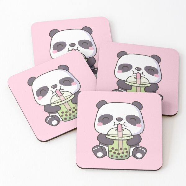 Item preview, Cute Panda Drinking Matcha Bubble Tea designed and sold by rustydoodle.