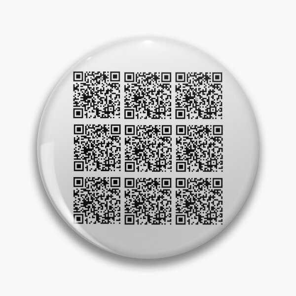 Rick Roll funny prank Video link readable QR Code 3x3 pattern white  fuchsia Sticker for Sale by rednumberone