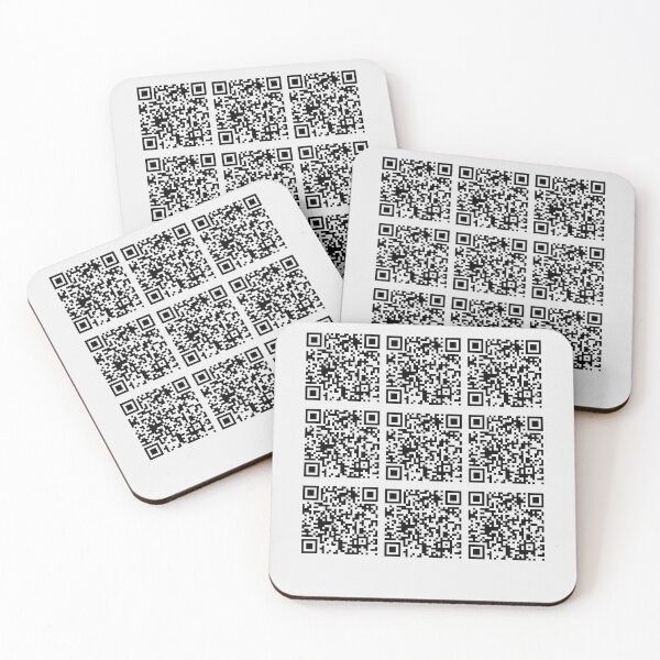 Item preview, Rick Roll funny prank Video link readable QR Code 3x3 pattern  designed and sold by rednumberone.