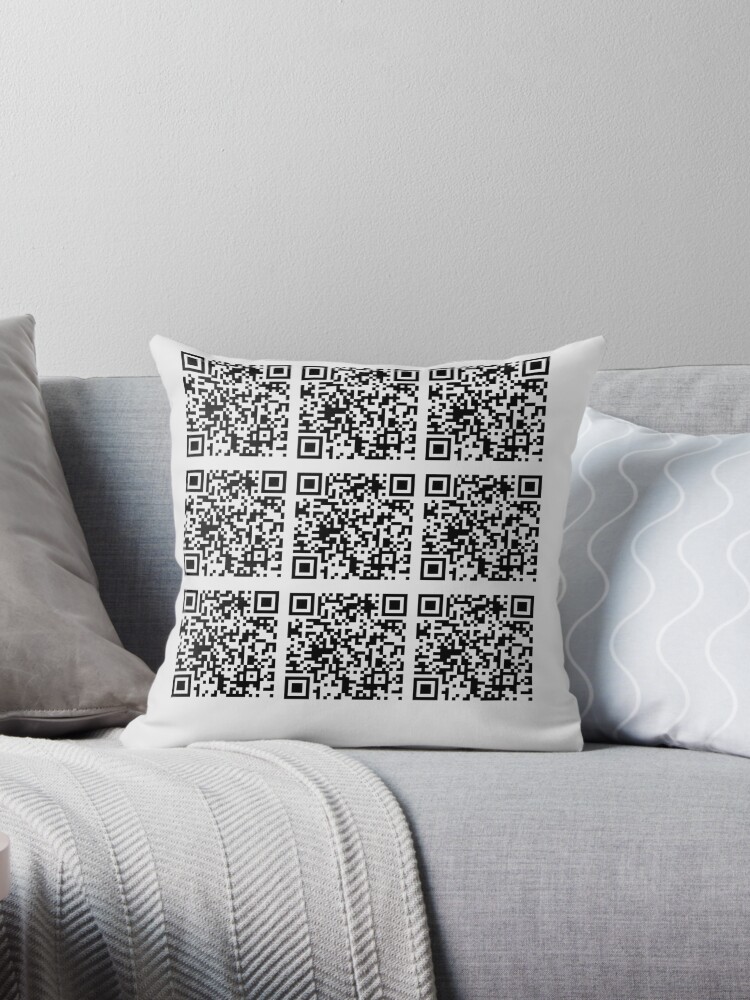 Rick Roll funny prank Video link readable QR Code 3x3 pattern white blue  Poster for Sale by rednumberone