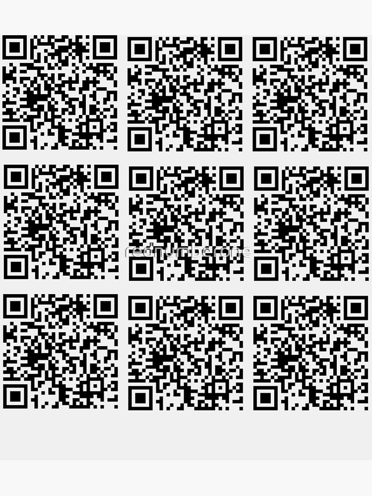 Rick Roll funny prank Video link readable QR Code 3x3 pattern white  fuchsia Magnet for Sale by rednumberone
