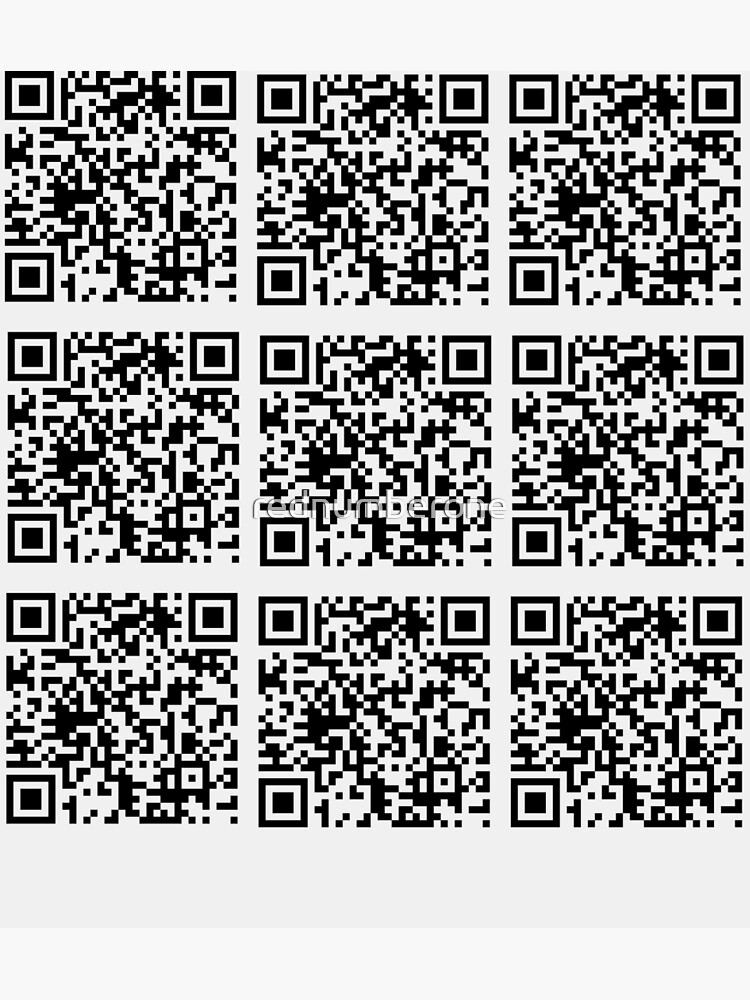 Single Rick Roll funny prank Video link readable QR Code pattern | Art  Board Print