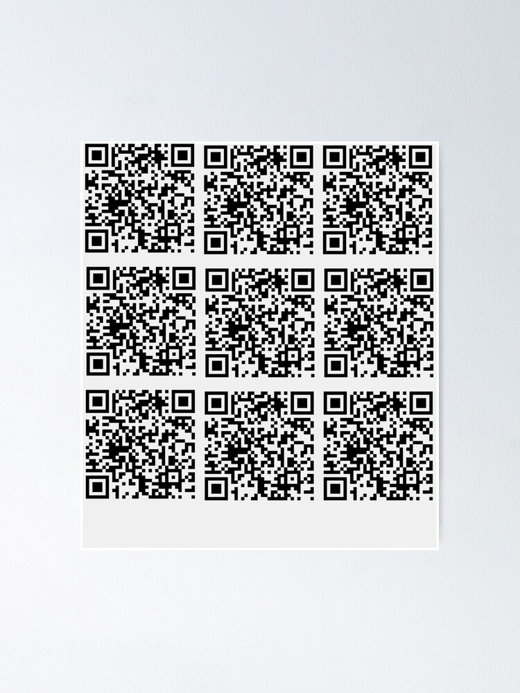 Rick Roll funny prank Video link readable QR Code pattern Greeting Card  for Sale by rednumberone