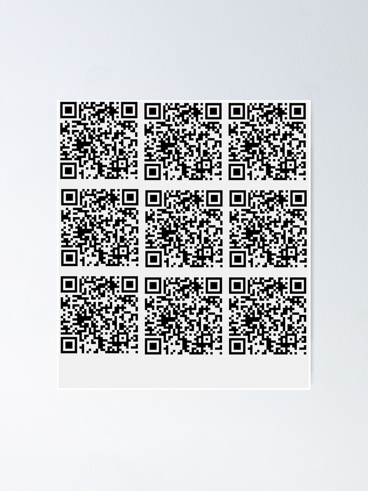 Rick Roll Link QR Code Art Print for Sale by magsdesigns