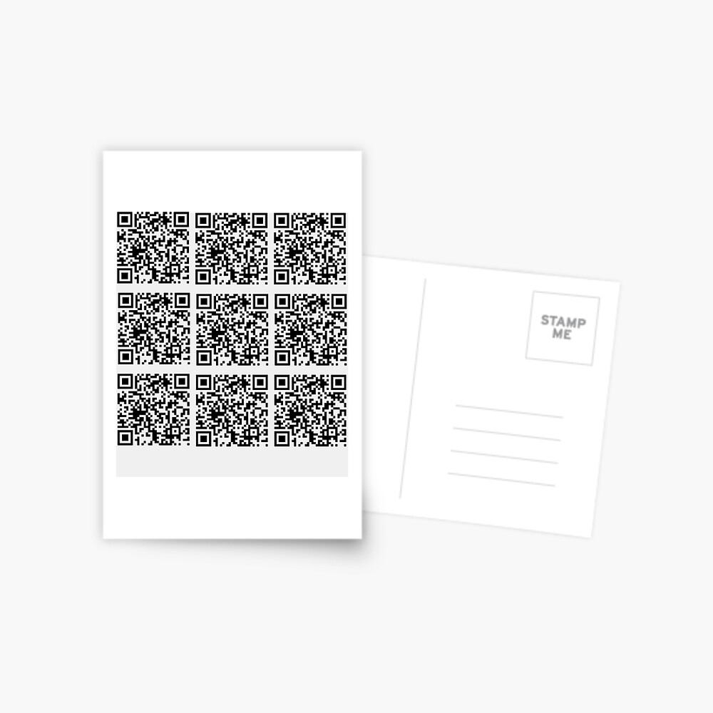 Rick Roll funny prank Video link readable QR Code pattern | Greeting Card