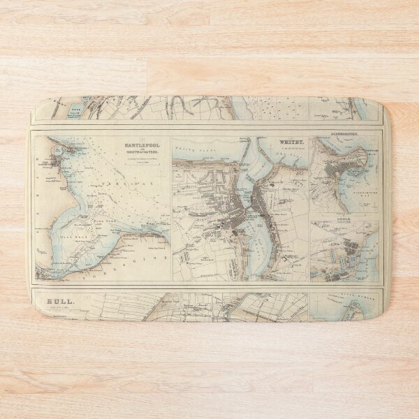 Item preview, Old East England Ports and Harbors Map (1872) Vintage Eastern UK Anchorings Atlas designed and sold by BravuraMedia.